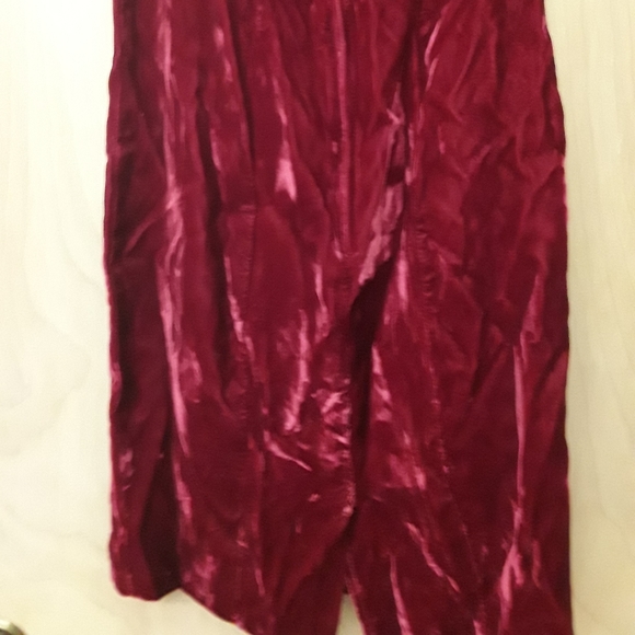 Vintage Red Velvet Flapper Dress S - Picture 6 of 6